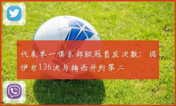 代表单一俱乐部欧冠首发次数：诺伊尔136次与梅西并列第二